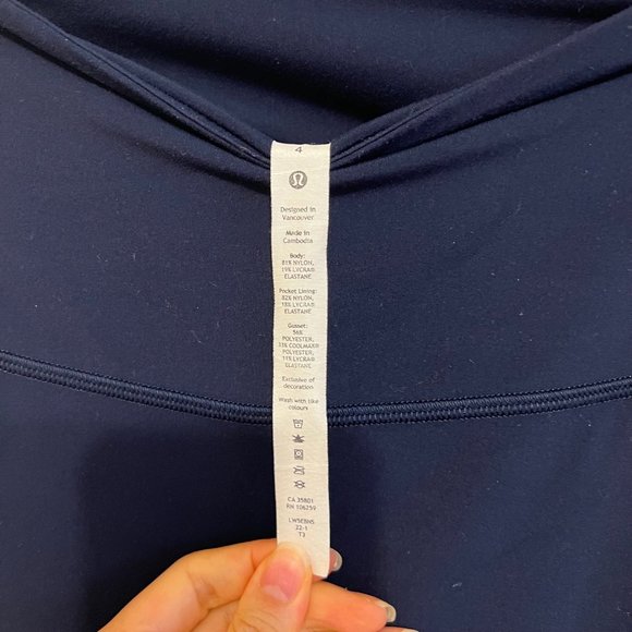 Lululemon High Rise Groove Flared Pants Nulu True Navy 4 - Picture 6 of 9